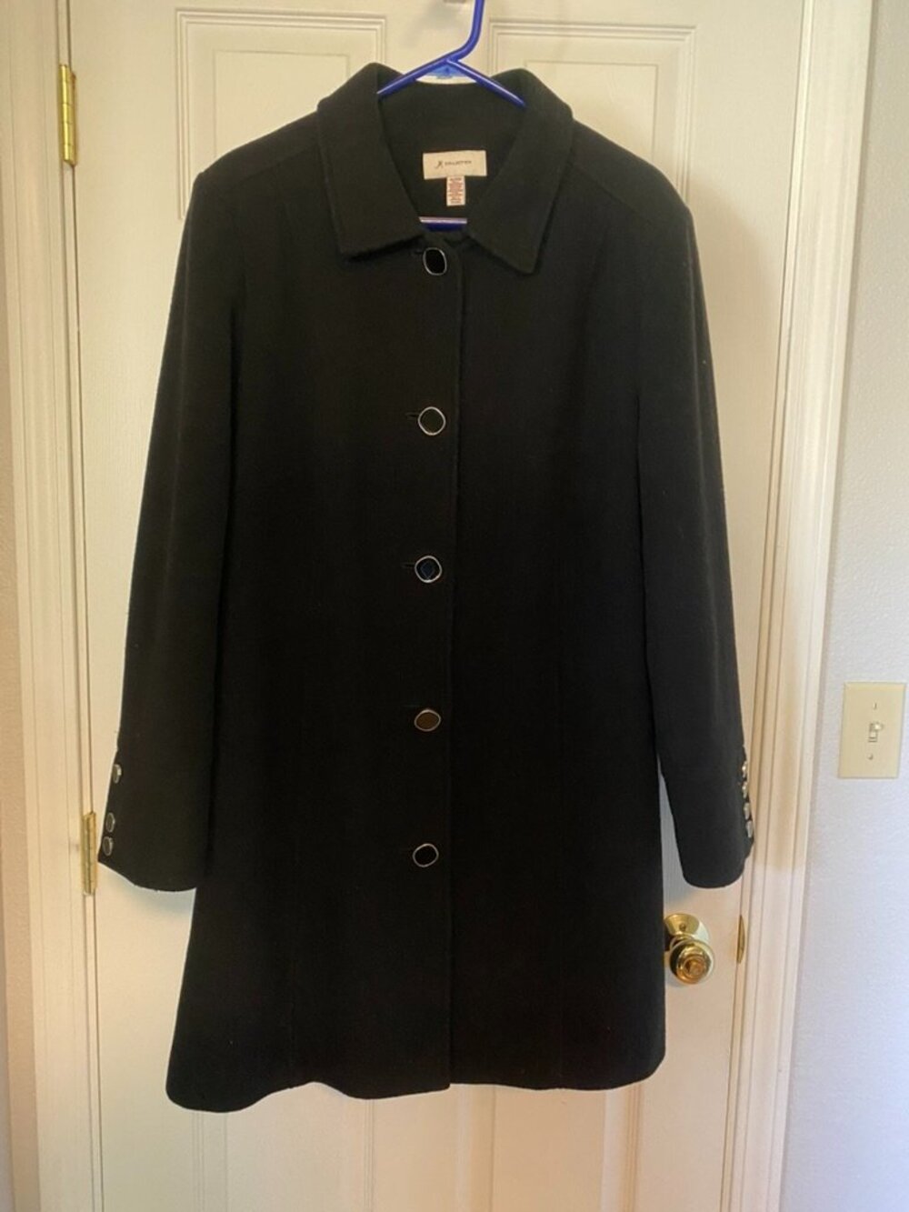 JM Collection Wool-Blend Button-up Winter Coat size XL
